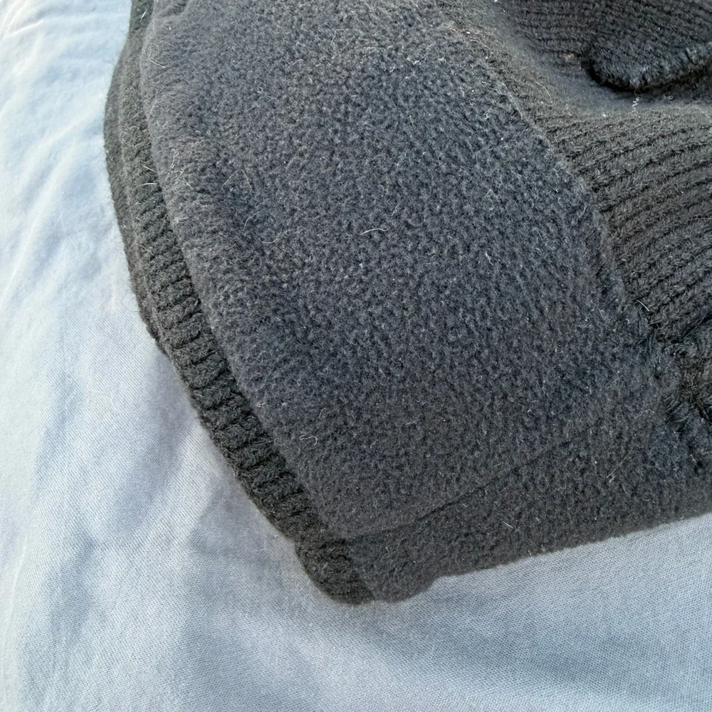 The North Face Bones Beanie Black Unisex Knit Fleece Lined Winter Hat NF00AHHZ